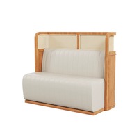Canapé commercial avec sièges, table et chaises pour café, salon de thé, pâtisserie, restaurant de fondue, en bois massif, style minimaliste moderne