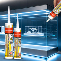 GF7139 Vente directe usine Mastic transparent haute performance en silicone acide pour collage de vitres et verre
