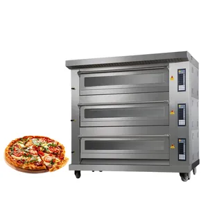 Bakery equipment built-in ovens Commercial gas electric pizza oven gas 2 3 deck industrial cake bread baking ovens
