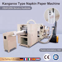 Machine à serviettes automatique de type kangourou à économie d'énergie, moteur 1/8 pour la fabrication de papier plissé, certifiée CE