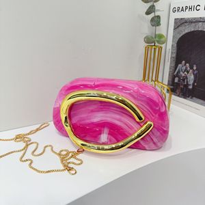 Borsa da Sera Classica Rotonda in Stile Europeo <span class=keywords><strong>e</strong></span> Americano, Clutch in Acrilico con Design Vintage - Product Image 2