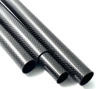 Tube en fibre de carbone haute performance YH Source Factory, longueur sur mesure, texture forgée 3K, finition mate, épaisseur 2 mm, -10°C à 180°C