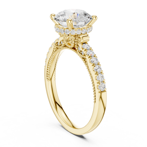Elegante Anillo de Diamantes Cultivados en Laboratorio, Chapado en Oro de 10Kt, 14Kt, 18Kt y 22Kt, para Mujer, Joyería Elegante para Boda o Compromiso, Regalo - Product Image 5
