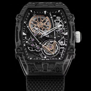 Reloj Mecánico de Lujo para Hombre, Ultraligero (38g), 47mm, con Esfera Ovalada, Tourbillon Volante y Caja de Fibra de Carbono - Product Image 1