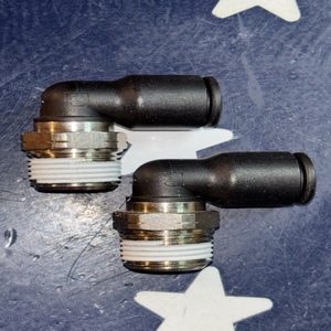 新品純正＆PLC 2 X 3109 60 18 90度 <span class=keywords><strong>3</strong></span>/8インチ PTCチューブ X <span class=keywords><strong>3</strong></span>/8インチ オス MNPTエルボ 2個 *比類のない価値* 在庫あり - Product Image 1