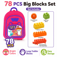 Grand ensemble de blocs de construction en plastique pour enfants, jouet de construction créatif, grandes briques, thème bâtiments modernes, apprentissage STEM, éducatif