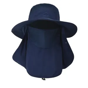 Ladies Hunting Hiking Fishing Uv Sun Hat With Neck Protection Flap Outdoor Garden Camping Bucket Hat With Detachable Mask