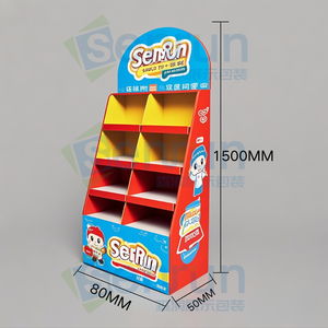 Convenient Foldable Corrugated Cardboard Stackable Pallet Retail Display Rack Customizable Color for Store Advertising Promotion - Product Image 3