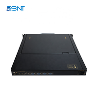 Console KVM LCD 17 pouces, 4 ports VGA, console KVM encastrable pour petite salle informatique