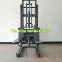 1t 2t 3t 12v à piles électriques, levage automatique 1200kg, chariot élévateur hydraulique semi-électrique, empileur de palettes électriques