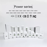 Directo de fábrica OEM 18W 20W 25W 30W 35W 45W 65W Pared Rápido Tipo C USB GaN Cargador de teléfono para iPhone Samsung Laptop Tablet