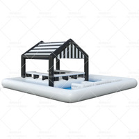 Bar flottant gonflable commercial personnalisé pour piscine, en PVC durable, idéal pour les loisirs aquatiques, les fêtes sur la plage et la location événementielle