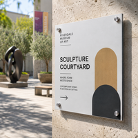Panneau de signalisation personnalisé pour événements et conférences, en aluminium brossé composite, pour exposition commerciale et publicité