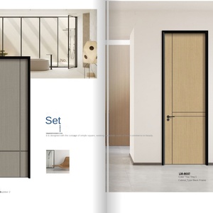 Porte coulissante en bois massif blanc insonorisée et imperméable au design moderne pour entrée extérieure de cuisine intérieure de chambre d'hôtel - Product Image 5