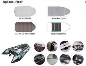 Bateau gonflable en PVC pour la pêche, avec plancher en aluminium - Product Image 5