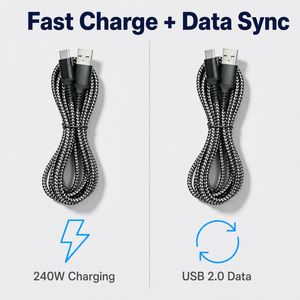 Cavo USB da Tipo A a Tipo C Intrecciato in Lega di Alluminio per Ricarica Rapida e Trasferimento Dati con Protezione Rinforzata Contro la Tensione - Product Image 4