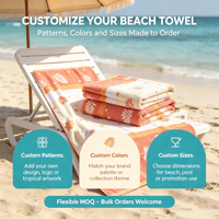 OEM Eco-friendly Custom High-quality 100% Cotton Quick-drying Sand-proof Printed Luxury Adult Beach Towel for Beach Bath Travels
