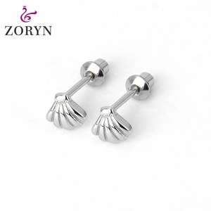 316L Stainless Steel PVD 18K Gold Plated Screw <b>Back</b> Stud <b>Earrings</b> Christmas Reindeer Enamel Hypoallergenic Durable for Women - Product Image 5