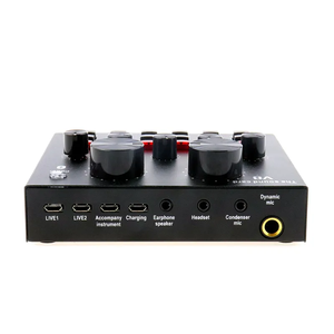 Conjunto de Microfone Duplo Profissional V8 com Logotipo Personalizado e Placa de Som Universal para Transmissão ao Vivo e Gravação em Computador - Product Image 5