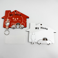 Porte-clés détachable en MDF vierge pour sublimation, design logo de marque, décoration de fête, tendance
