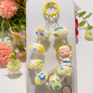 Cordino Creativo Fatto a Mano con 7 Perle '<span class=keywords><strong>Buonanotte</strong></span> Cielo Stellato' Charm Mengli Intrecciato a Mano Lunghezza 14 per Telefono Borsa Luce Notturna - Product Image 2