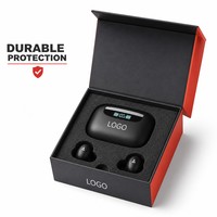 Caja de Cartón Mate Negra para Auriculares, Empaque de Alta Calidad con Logotipo Personalizado, Impresión en Fábrica de Papel Rígido