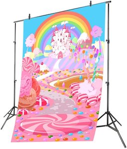 Fondo fotográfico de cuento de hadas para niños, Fondo de dibujos animados para fotografía, fiesta de cumpleaños, estudio, piruleta - Product Image 4