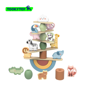 RTS, Pila de madera para niños, música, Educación Temprana, juguete cognitivo, bloque de construcción, equilibrio Animal, juguete mongol, bloques numéricos - Product Image 2