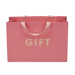 Sacs en <span class=keywords><strong>papier</strong></span> rose de luxe personnalisés pour bijoux et vêtements, impression de votre logo, vente en gros - Product Image 5