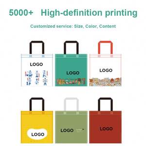 Sac fourre-tout publicitaire personnalisé en non-tissé pour la restauration rapide, sacs de pique-nique laminés à livraison rapide - Product Image 5