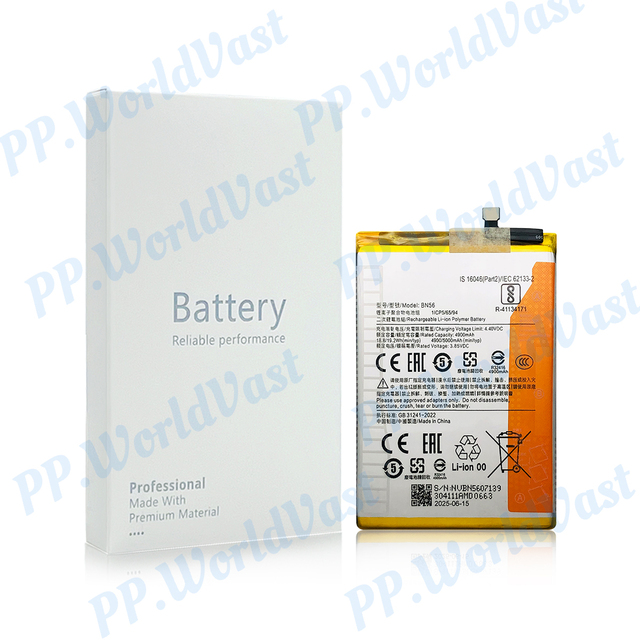 BN56 5000mah Factory High Quality Lithium Phone Battery for Xiaomi Redmi 9A 9C Replaceable Battery Manufacturer CE Certified