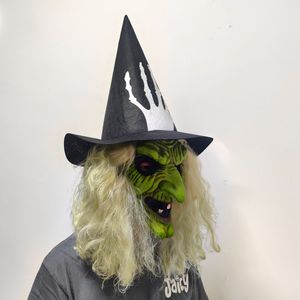 Nueva Máscara de Bruja Antigua de Terror al por Mayor con Sombrero, Accesorio de Cabeza Espeluznante de Halloween, Máscaras de Payaso Aterradoras para Halloween - Product Image 3