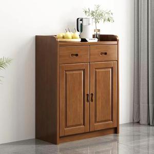 Scarpe moderne armadietto di stoccaggio in legno massello due o tre porte, casa ingresso Rack di stoccaggio, armadietto in rovere con più strati - Product Image 3