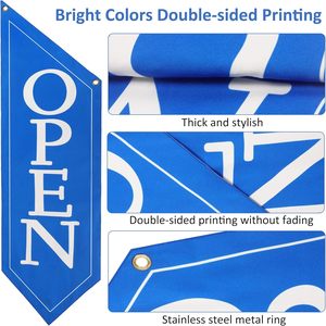 Nhiệm Vụ Nặng Nề Polyester Vải Hai Mặt Dấu Hiệu Với Khung Quảng Cáo Biển Hiệu Biểu Ngữ Mở Dấu Hiệu Cờ Cho Kinh Doanh Cửa Hàng - Product Image 5