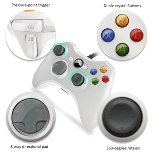 เกมแพดแบบมีสาย USB สำหรับพีซี <span class=keywords><strong>X360</strong></span> พร้อมระบบสั่นคู่ ปุ่มทริกเกอร์ไวต่อการสัมผัส 360 องศา °   จอยสติ๊กสำหรับเกมจำลองอาร์เคดแบบเล่นคนเดียวออนไลน์ - Product Image 4