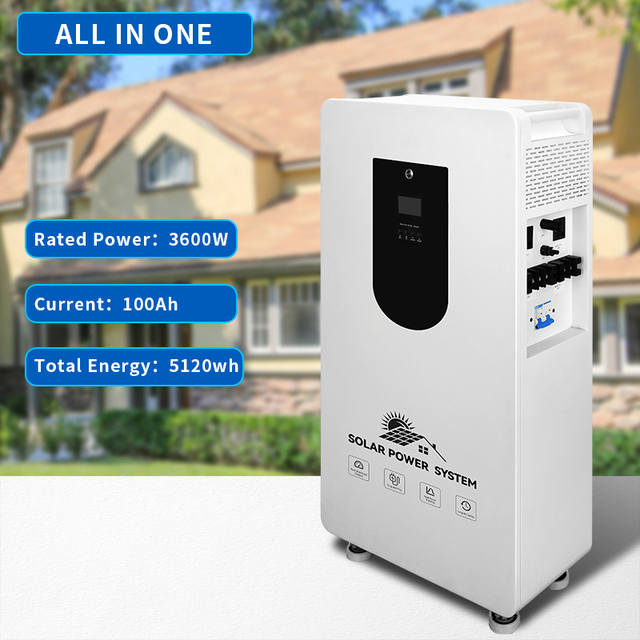 ALL in ONE ESS SOLAR SYSTEM 3kw 6.2kw 11kw LiFePO4 5KWH 10KWH 15KWH Lithium Battery Solar Power Supply 51.2V Home Energy System