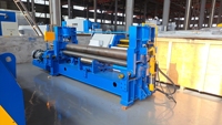 Machine de formage à rouleaux hydraulique automatique à 3 rouleaux à commande PLC à haute efficacité pour tôles en acier inoxydable et en acier galvanisé
