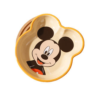 Dessin animé Mickey Mouse et <span class=keywords><strong>Minnie</strong></span> canard 3D porcelaine peinte à la main moderne assiette ensemble blanc quotidien usage domestique vaisselle - Product Image 5