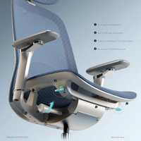 Nouveautés : Chaise de bureau ergonomique X5 à hauteur réglable avec accoudoirs en alliage d'aluminium 5D et siège en maille coulissant