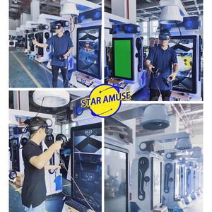Machine de jeu <span class=keywords><strong>vidéo</strong></span> VR pour un joueur, <span class=keywords><strong>robot</strong></span> en libre-service facile, fonctionnement en intérieur, aéroport, centre commercial, sans surveillance, en fibre de verre - Product Image 5