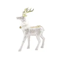 Decoración de suelo y mesa de ciervo para interiores y exteriores, Reno navideño brillante, artesanía Popular de Año Nuevo, 2021