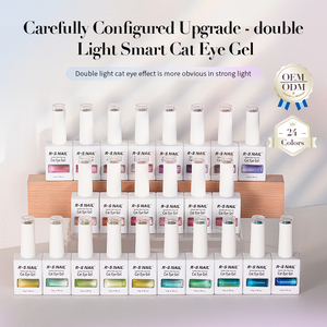 Vernis à ongles gel œil de chat R S Nail Summer 15g, inodore, séchage rapide UV/LED, 24 couleurs, colle à ongles adhésive, longue durée 3-4 semaines - Product Image 2