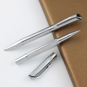 Knurled Anti-Slip Grip Twist Metal <b>Ballpoint</b> <b>Pen</b>, Multi Electroplated Trim Luxury Executive Signature <b>Pen</b> Custom Logo - Product Image 4