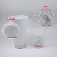 Capteur d'eau 12oz 16oz sûr pour les aliments buvant une tasse LED lumineuse en verre amusante pour la promotion du festival