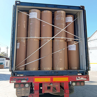 Étiquettes autocollantes biodégradables en PET hydrosoluble, écologiques, découpées sur mesure, avec pelliculage brillant, imprimées offset, rouges, pour produits alimentaires