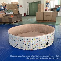 Piscine d'eau en PVC écologique pour animaux de compagnie baignoire pliable Portable universelle chat chien piscine de jeu d'eau avec boule océanique Stock disponible