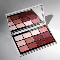 Palette de fards à paupières de haute qualité à 12 couleurs, marque privée, haute pigmentation, rose nude, fards à paupières pressés, maquillage quotidien des yeux