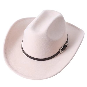 Nuevo Sombrero Vaquero <span class=keywords><strong>de</strong></span> Fieltro <span class=keywords><strong>de</strong></span> <span class=keywords><strong>Lana</strong></span> <span class=keywords><strong>de</strong></span> Lujo al por Mayor con Logotipo Personalizado <span class=keywords><strong>para</strong></span> Hombres Adultos, Ideal <span class=keywords><strong>para</strong></span> Fiestas y Decoración - Product Image 4