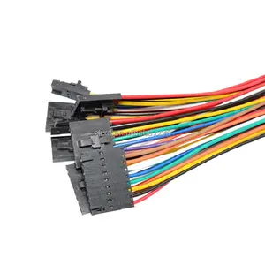 TJC8杜邦带锁接线2.54毫米间距连接器线24AWG彩色电子电缆2P 3P 4P 5P 6P-9P 10cm-1m