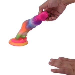 YOCY Colorful Luminous Silicone Artificial Dildo Female <b>Masturbation</b> Device Adult Sex Products - Product Image 2